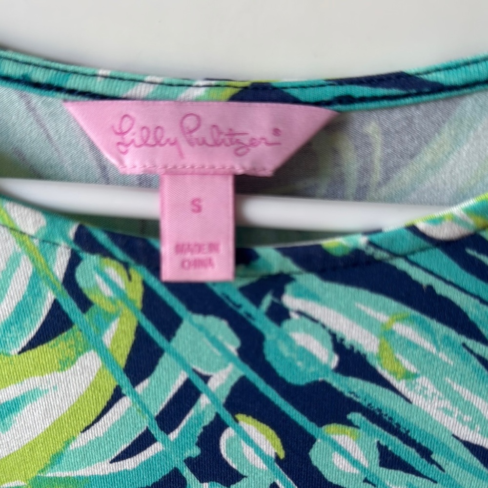 Lilly Pulitzer Leafy Blue and Green Dress - Picture 2 of 3